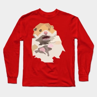 Scared Hamster meme Long Sleeve T-Shirt